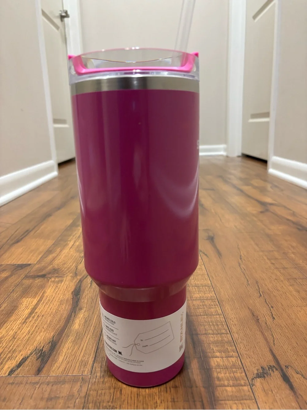 Stanley Quencher H2.0 Tumbler 40 oz in Pink Punch Shimmer Hydration Teacher Gift - Picture 11 of 12